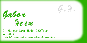 gabor heim business card